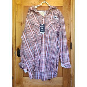 Panhandle Rough Stock Pearl Snap Western Button Up Shirt XXL 2XL Long Sleeve NEW